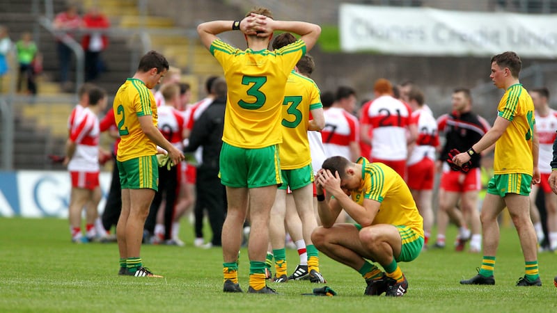 Donegal players were devastated after last year's Ulster minor final defeat to Derry &nbsp;&nbsp;