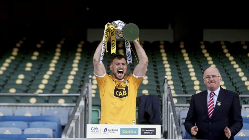 Twitter took off on Sunday when RT&Eacute; failed to broadcast the Joe McDonagh Cup victory speech made by Antrim captain Conor McCann. Picture by Seamus Loughran. 