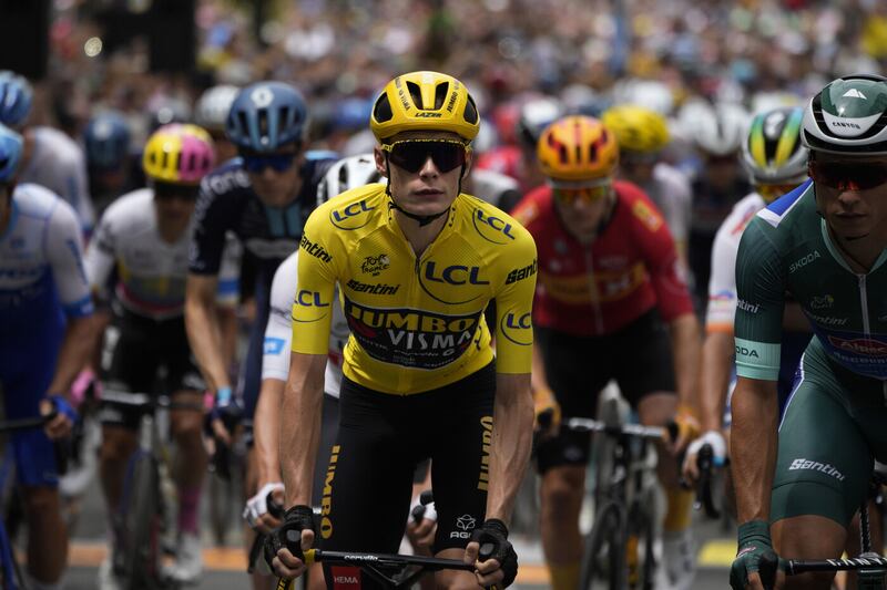 Defending champion Jonas Vingegaard at this year's Tour de France