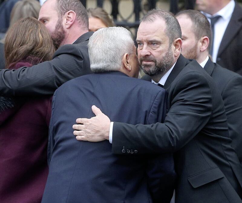 John Linehan at the funeral of Josephine Holmes the mother of Eamonn Holmes Picture Mal McCann. 