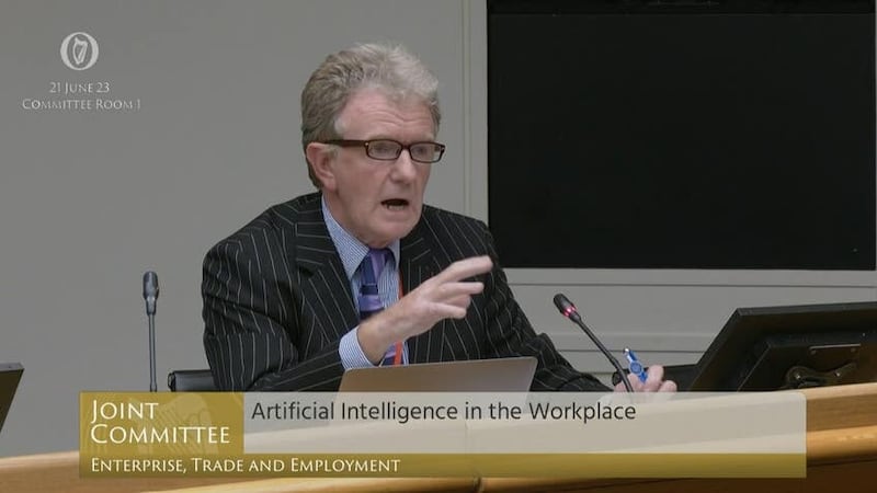 Artificial intelligence is developing at a faster pace than laws can be drafted in response, Professor Gregory O’Hare warned in an appearance before the Oireachtas Enterprise Committee (PA)