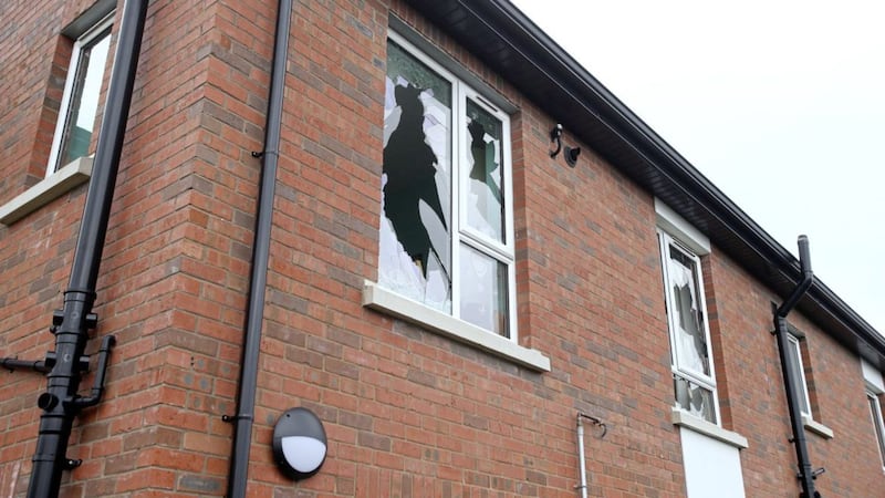 Masked men attacked a house at Derrycoole Park, Rathcoole in a sectarian attack on Wednesday. Picture by Mal McCann 