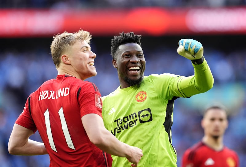 Andre Onana (right) says Manchester United will learn from their mistakes