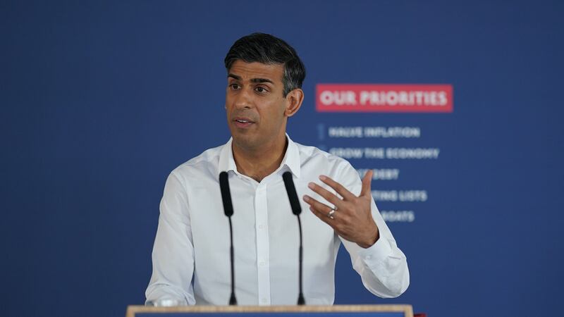 Prime Minister Rishi Sunak accused Labour of siding with criminal gangs (Yui Mok/PA)