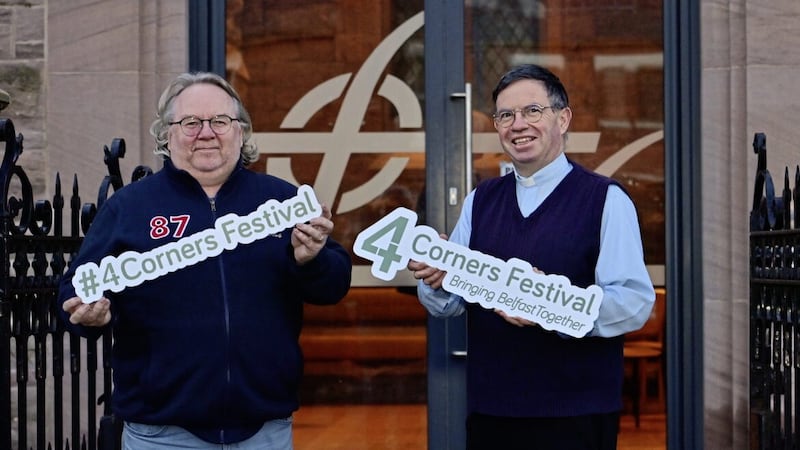 4 Corners Festival co-founders the Rev Steve Stockman and Fr Martin Magill. The festival returns this month 