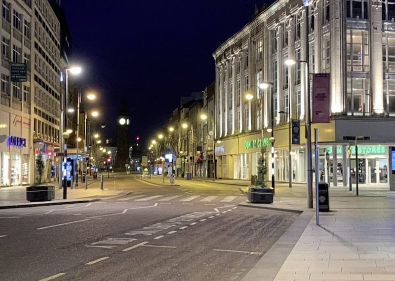 Life will return to Belfast&#39;s High Street from Friday. Picture by Alan Lewis 