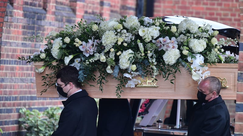 Ross Kemp, David Walliams and Christopher Biggins were among the mourners.