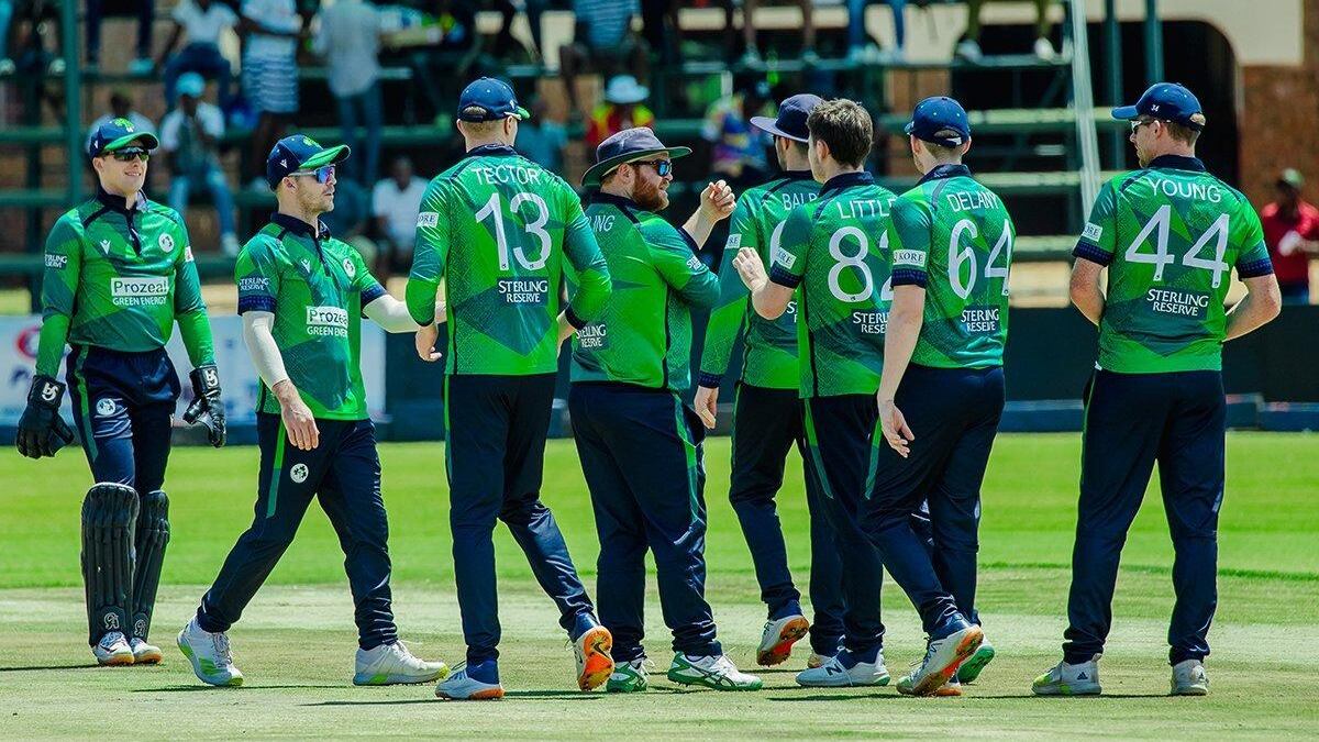 The Ireland men's cricket team which will face India and Pakistan at the T20 World Cup this June.