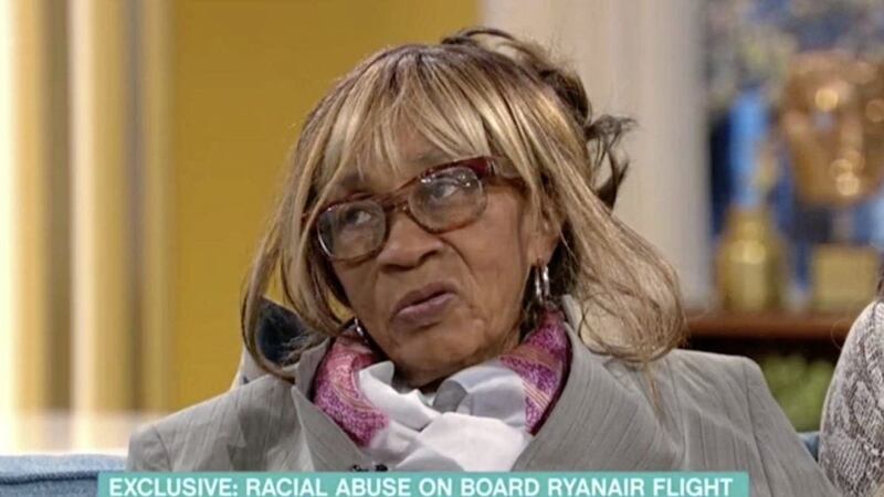 Delsie Gayle appearing on This Morning, was racially abused on a Ryanair flight at Barcelona Airport on October 19, before it left for London Stansted PICTURE: ITV/PA Wire 