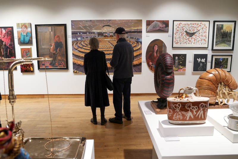 The Rua exhibition at the Ulster Musuem on Saturday.
PICTURE: COLM LENAGHAN