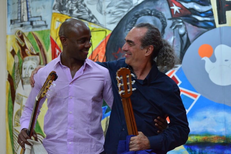 Guitarists Eduardo Martin and Ahmed Dickinson Cardenas will at Portico Ards on April 23