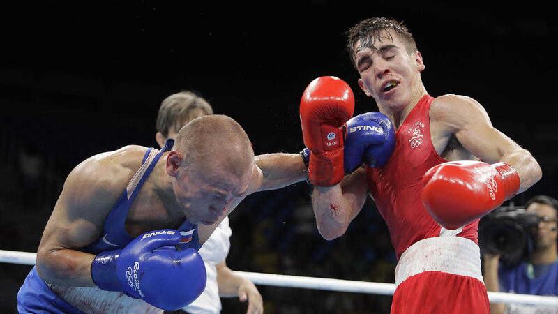 Russia&#39;s Vladimir Nikitin, left, controversially overcame Ireland&#39;s Michael Conlan during their bantamweight quarter-final this afternoon. 