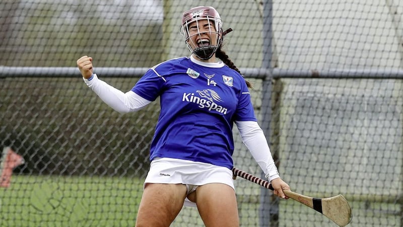 Cavan&#39;s Shanise Fitzsimons celebrates after scoring a goal in her side&#39;s Division Three final win over Wexford Picture: Lorraine O&rsquo;Sullivan/Inpho 