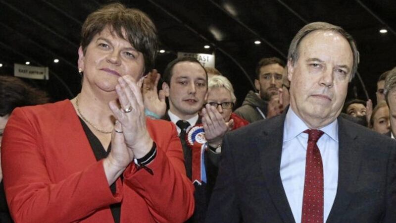 Nigel Dodds rejected calls for Arlene Foster and other senior DUP figures to resign. Picture by Hugh Russell 