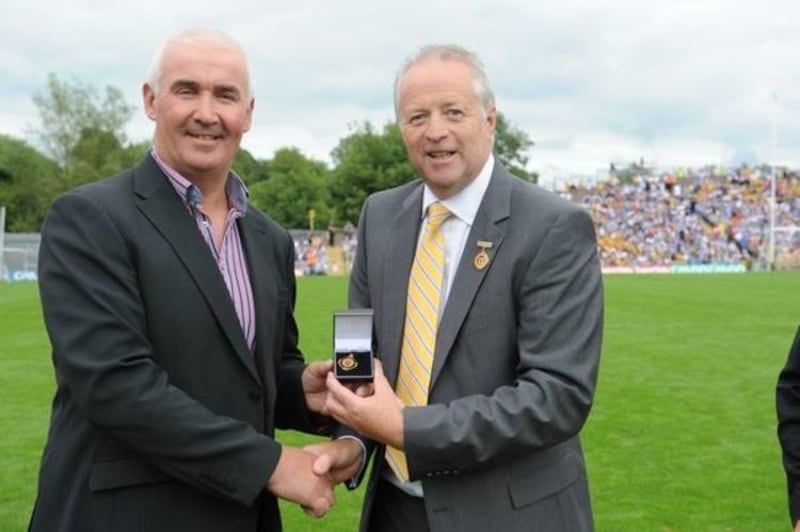 Former Aghyaran and Tyrone defender Ciaran McGarvey (left), who controversially missed out on an Allstar in 1986.&nbsp;