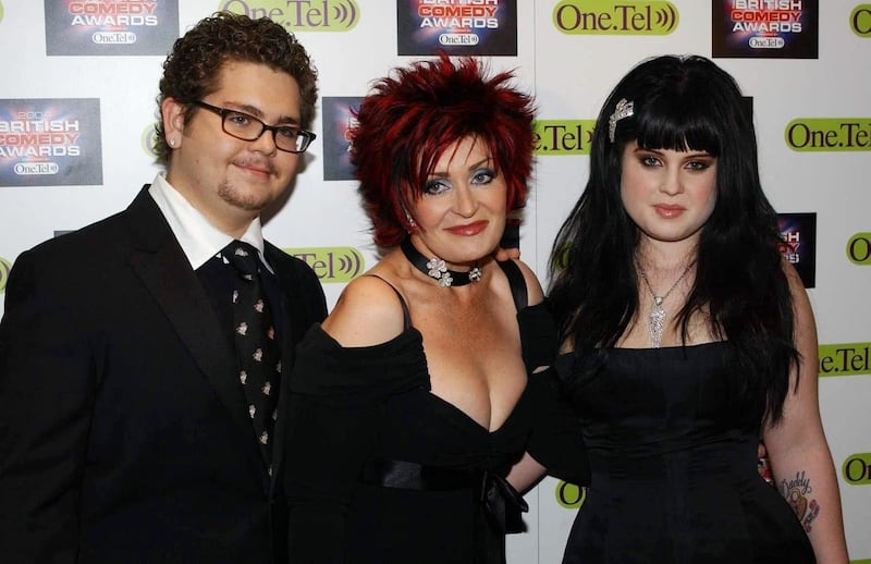 Sharon Osbourne (centre) with her children Jack and Kelly, who also featured in the show