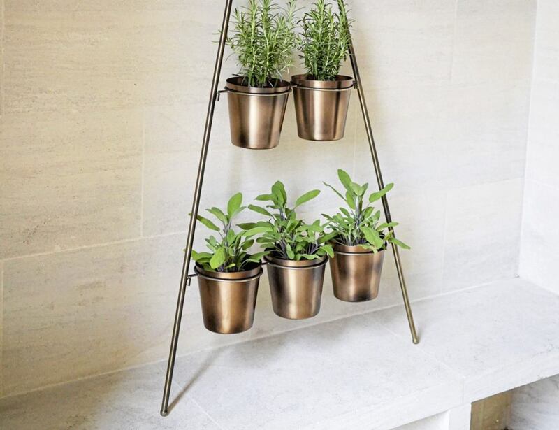 <strong>1. Vertical Wall Plant Stand With Planters, &pound;139.99, Ivyline<br /></strong>If you&rsquo;re shelves are drowning under the weight of your #shelfie succulents, this vertical plant stand could be just the ticket. With six gold metal containers to show off your greenery, it&rsquo;s rust-resistant and suitable for indoor and outdoor use.