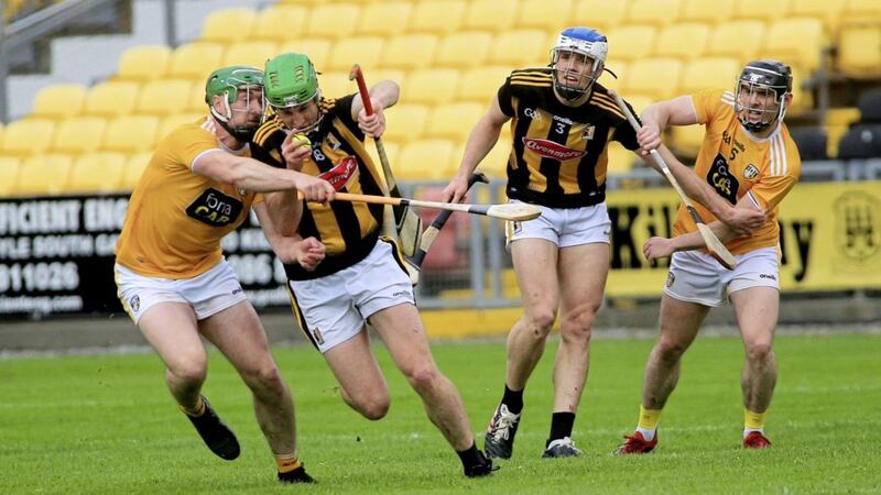 Antrim battled back to level in the second half yesterday but Kilkenny found another gear and won by seven points. Picture: Seamus Loughran 