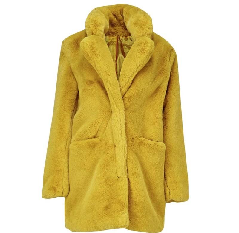 Nasty Gal Surfin&#39; Bird Faux Fur Coat, currently reduced to &pound;60 from &pound;120 