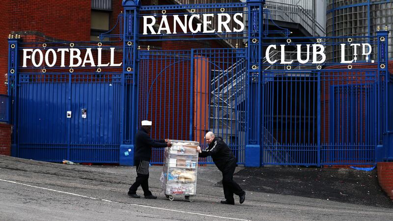 Ibrox closing up last month - but Rangers are opposed to the SPFL ending the season.&nbsp;