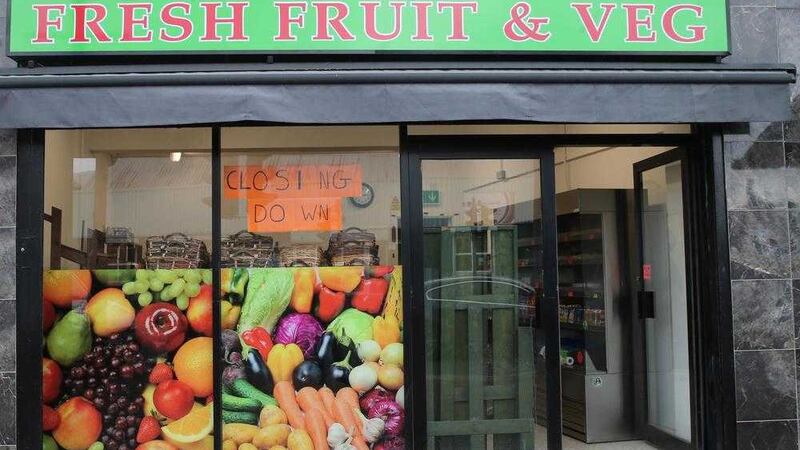 Martin Fox was forced to his fruit shop at Ardoyne last week. Picture by Hugh Russell 