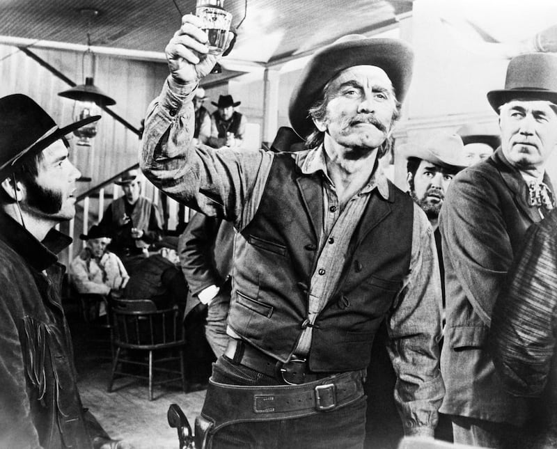 Kirk Douglas in a scene from the film A Gunfight (PA)