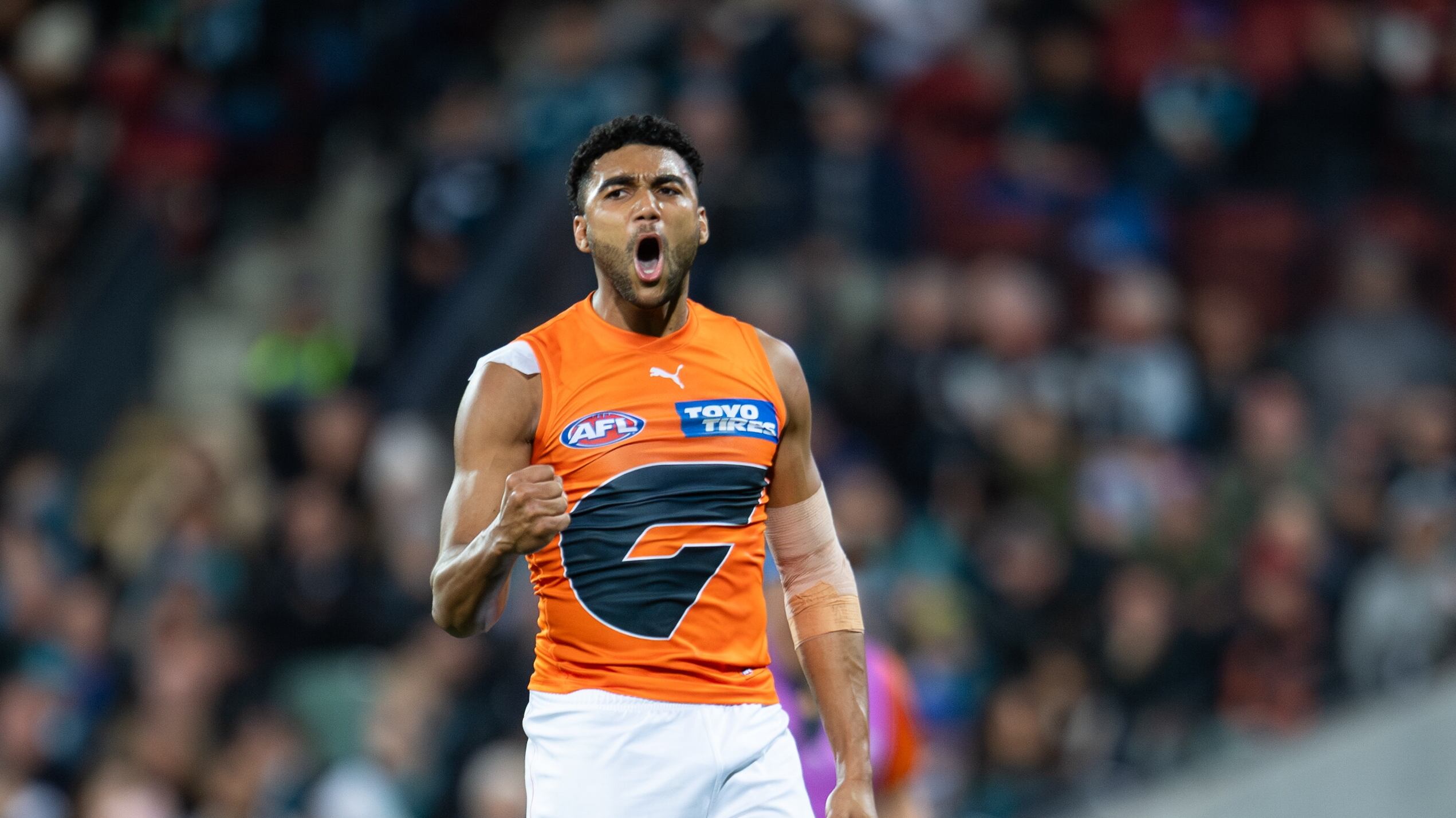 Callum Brown played a central role GWS Giants' AFL Finals win over Port Adelaide on Saturday