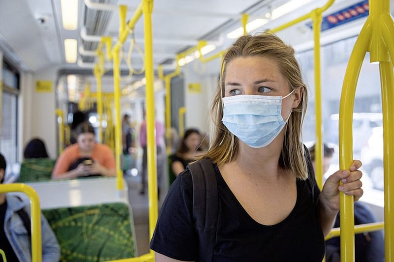 The wearing of face masks on public transport in the Republic is compulsory from today
