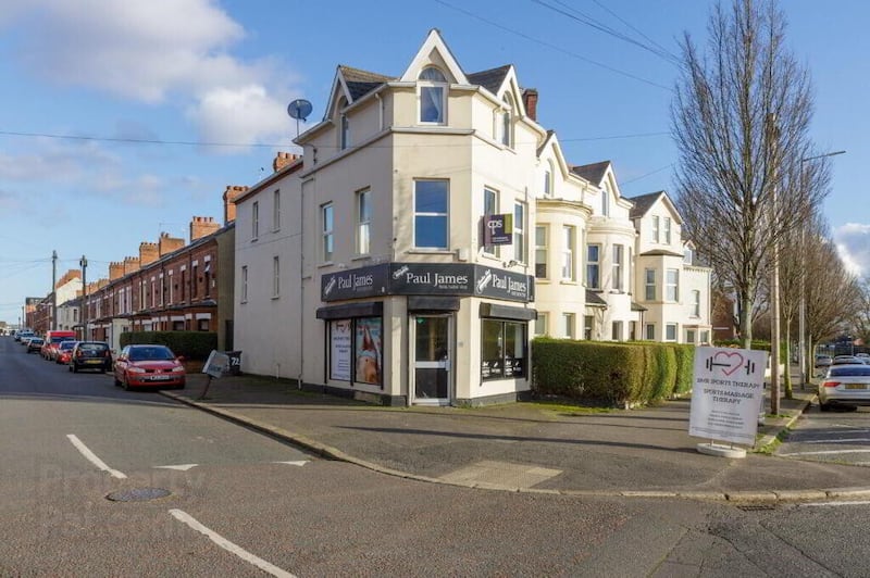 INVESTMENT: This Belfast lot comprises a commercial unit and an apartment overlooking Queen Victoria Gardens