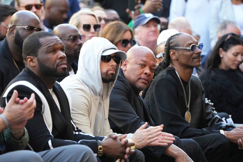 50 Cent, Eminem, Dr Dre, and Snoop Dogg (Jordan Strauss/Invision/AP)