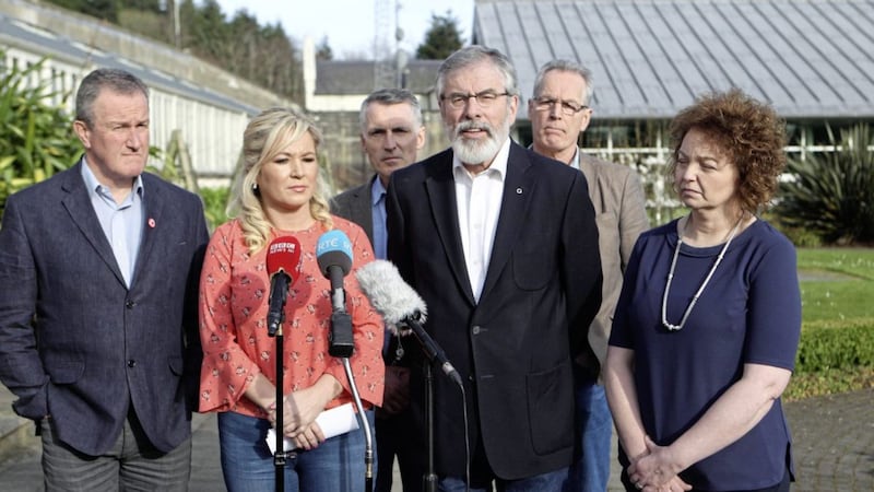 Sinn F&eacute;in negotiating team announce they are not nominating a speaker or deputy first minister leading to collapse of talks. 