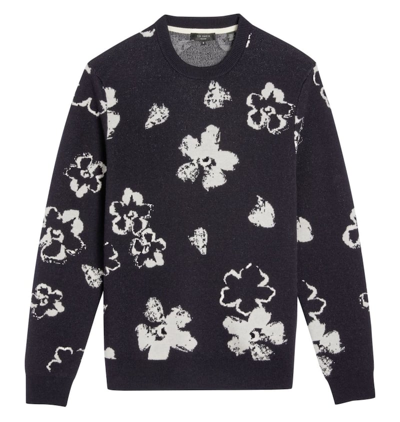 Ted Baker Sandsen Long Sleeved Flower Graphic Crew Neck, &pound;120, available from Ted Baker