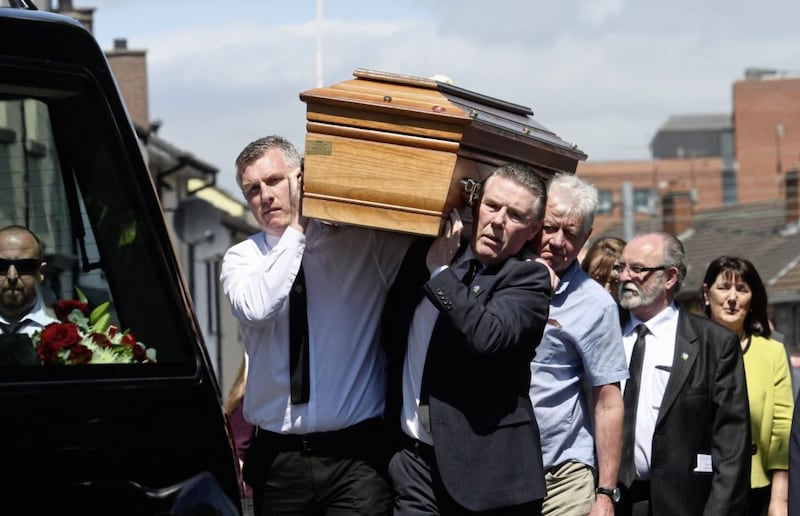 The funeral of Disappeared victim Seamus Ruddy in Newry on Saturday. Picture by Colm Lenaghan/Pacemaker 