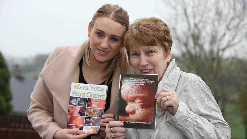 Anti-abortion campaigner Catherine Sewell previously pictured with her mother Patricia Conroy 