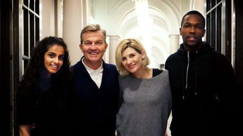 Jodie Whittaker and her companions (BBC/Chris Chibnall)