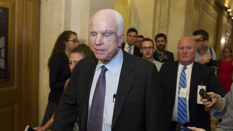 The veteran senator, recently diagnosed with brain cancer, returned to Washington for the controversial vote.