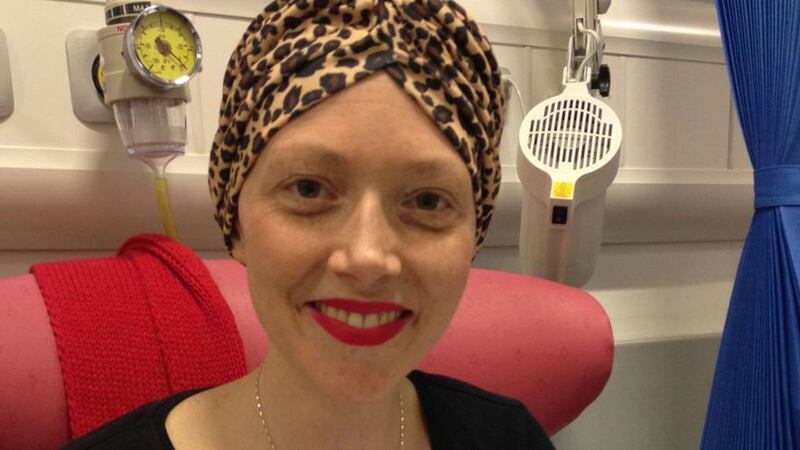 Lara Honnor (33) pictured during her treatment for breast cancer 