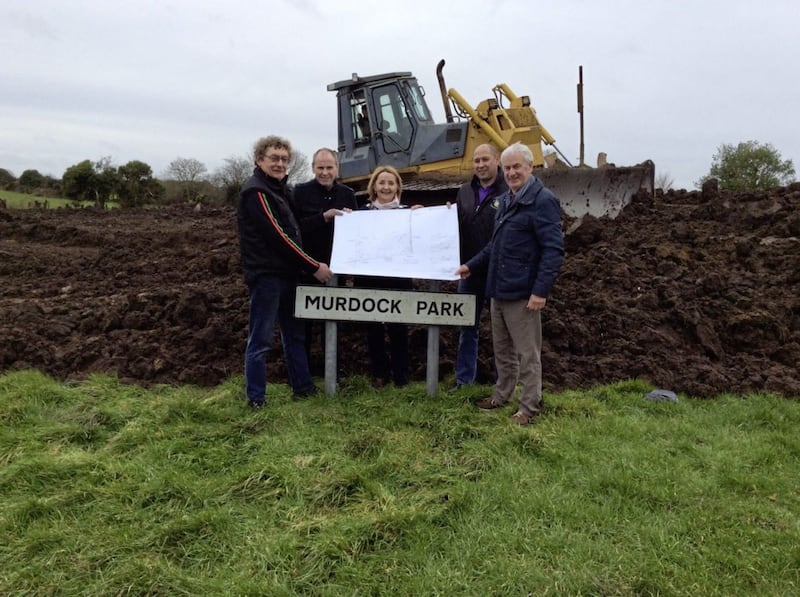 Peadar O Doirnin&rsquo;s, Forkhill is delighted to see work begin on the upgrading and development of Murdock Park, with assistance from Newry, Mourne and Down Council. The club has worked hard over the years to develop a range of facilities for the community and especially for the young people of the Forkhill area, including state-of-the-art clubrooms, the purchase and development of the main field, the purchase of a training field and the erection of floodlights to facilitate winter training. O&rsquo;Hagan Contractors are currently on site and work is progressing to drain, resurface and erect safety fencing around the perimeter. The commencement of the work was marked by an informal ceremony last week, attended by club committee members, council chairperson Roisin Mulgrew and contractor John O&rsquo;Hagan 