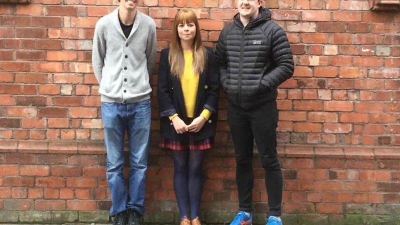 The Holding Project team - Sean Cullen, Chris Millar and founder, Dearbhaile Heaney 