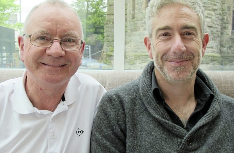 Brendan McManus SJ, pictured left, and Jim Deeds 