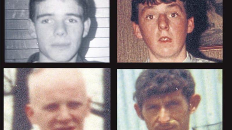 Clockwise from top, Boyle&#39;s Bar victims Dwayne O&#39;Donnell, Malcolm Nugent, John Quinn and Tommy Armstrong 