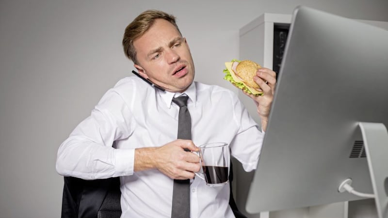 Skipping lunch or eating at your desk because of work pressures means our body does not digest or absorb the food we are eating 