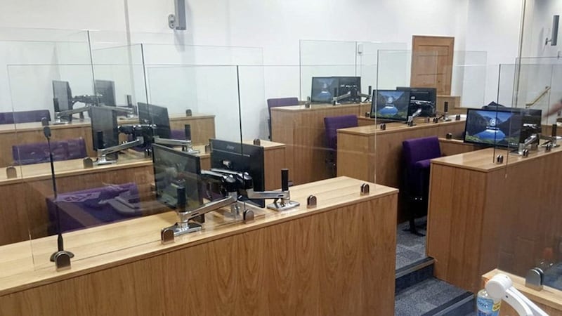 Perspex screens are among the Covid-19 measures in place at courthouses to allow the return of jury trials. 