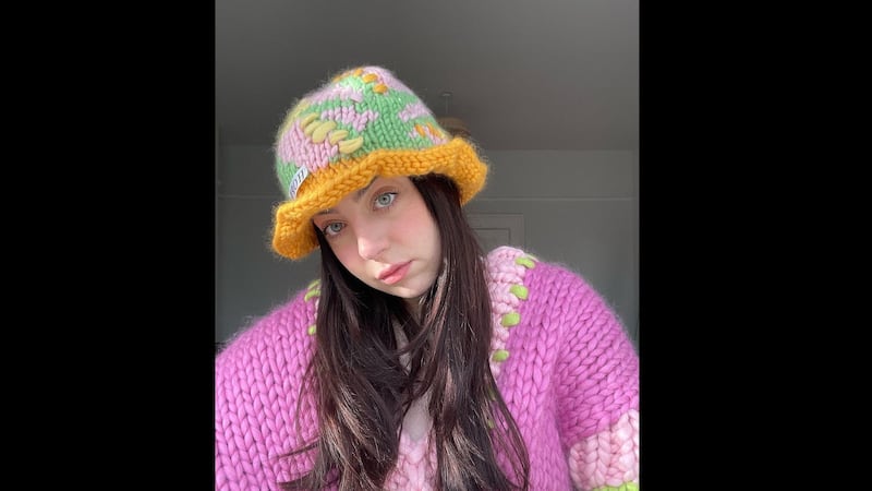 &nbsp;Hope Macaulay modelling her in-demand knitwear