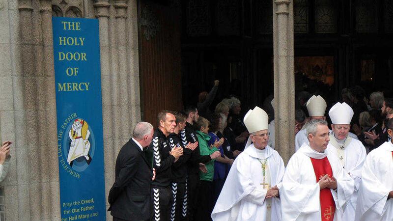 The funeral of Bishop Edward Daly at St Eugene&#39;s Cathedral in Derry. Picture by Margaret McLaughlin 