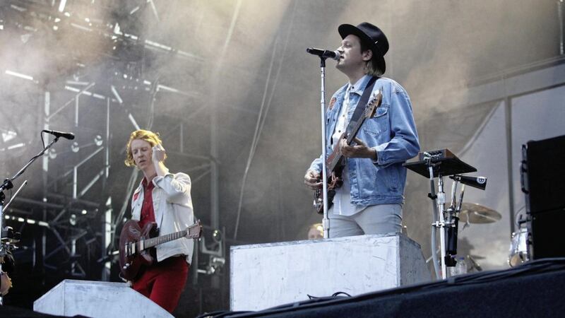 Headline band Arcade Fire perform for first ever Irish date opening the 10th anniversary of Belsonic at Belfast&#39;s Ormeau Park. The music festival will run for another seven night&#39;s followed by Green Day on June 28  PICTURE: Philip Walsh 