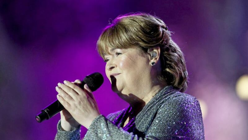 Scottish singing star Susan Boyle performed with the Ulster Orchestra as the headline act at BBC Proms in the Park in Belfast on Saturday night. Picture by William Cherry/Presseye. 