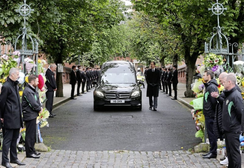 The funeral of teenager Noah Donohoe in north Belfast. Picture by Mal McCann 
