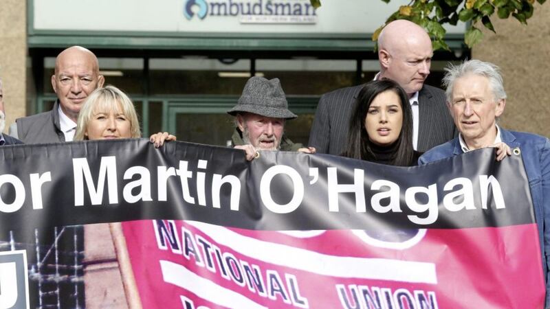 A vigil was held for murdered journalist Martin O&#39;Hagan in Belfast yesterday. Picture by Hugh Russell. 