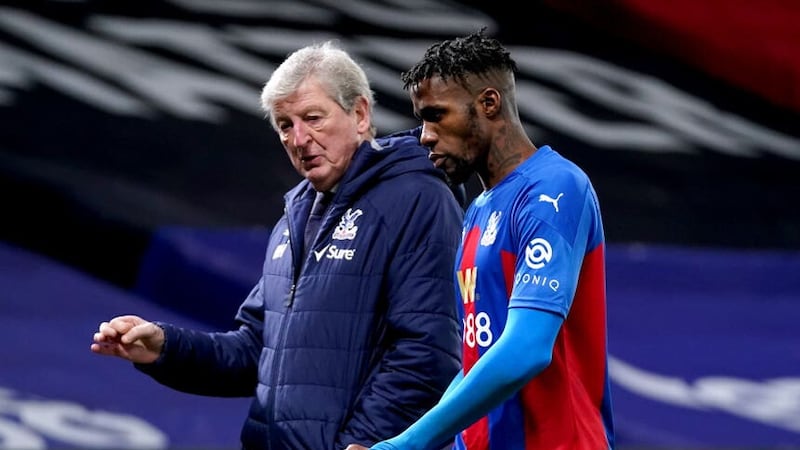 Talisman Wilfried Zaha, out of contract this summer, might have played his final match for Crystal Palace (John Walton/PA)